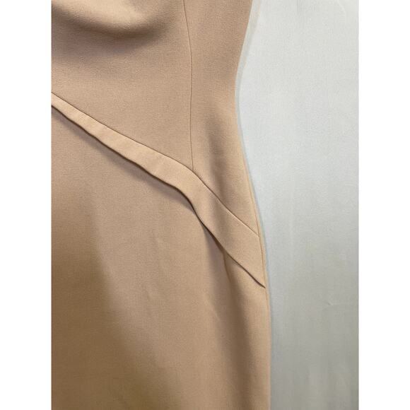 L.K. BENNETT Sissi Asymmetric Neck Knee Length Sheath Dress Pink/nude - Picture 4 of 13